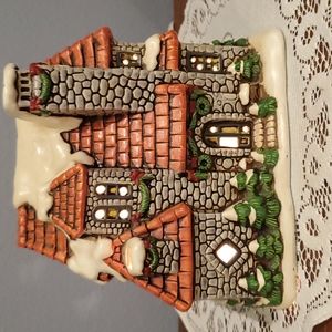 Vintage 1987  Byron Wood  lighted Christmas house.